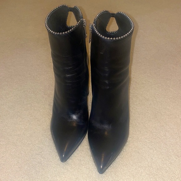 Studded Italian leather bootie - Picture 2 of 3